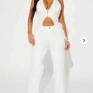 NWT. Fashion nova White Jumpsuit